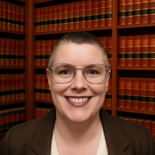 Jessica Headshot w Library